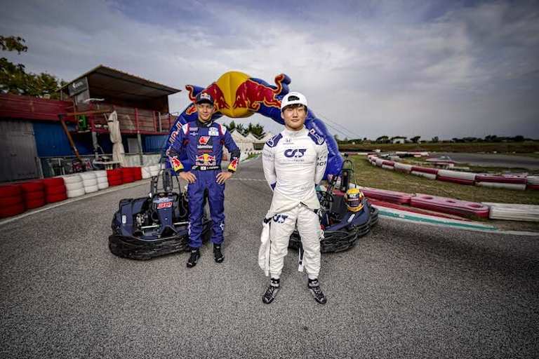 Das Duo lieferte sich vor dem Start des MotoGP-Wochenendes in Misano auch ein Kart-Duell