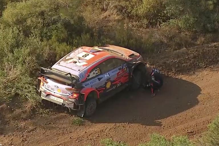 Ott Tänak musste seinen Hyundai abstellen