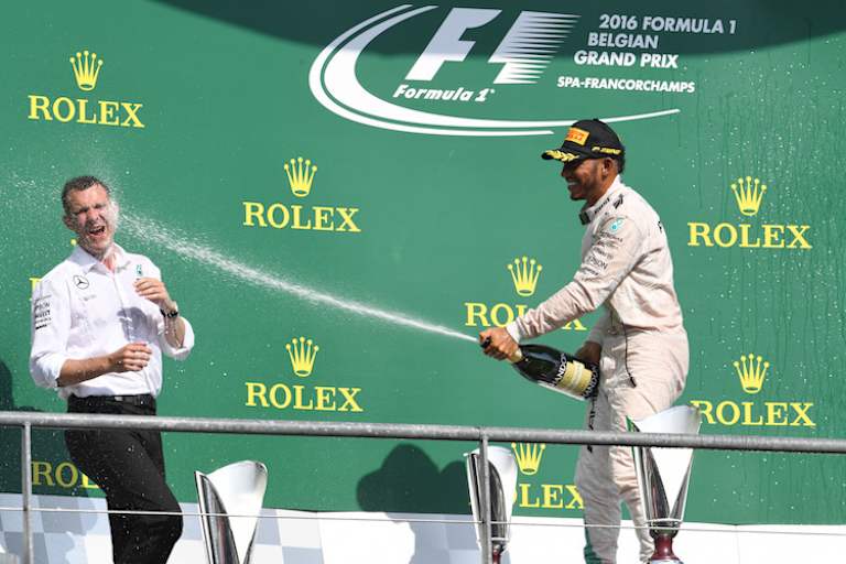 Hywel Thomas und Lewis Hamilton 2016