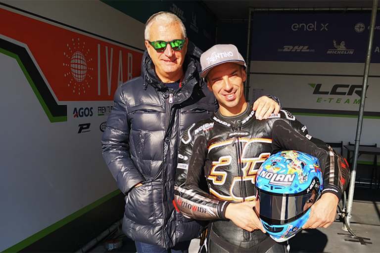 Alberto Vergani (li.) mit Marco Melandri