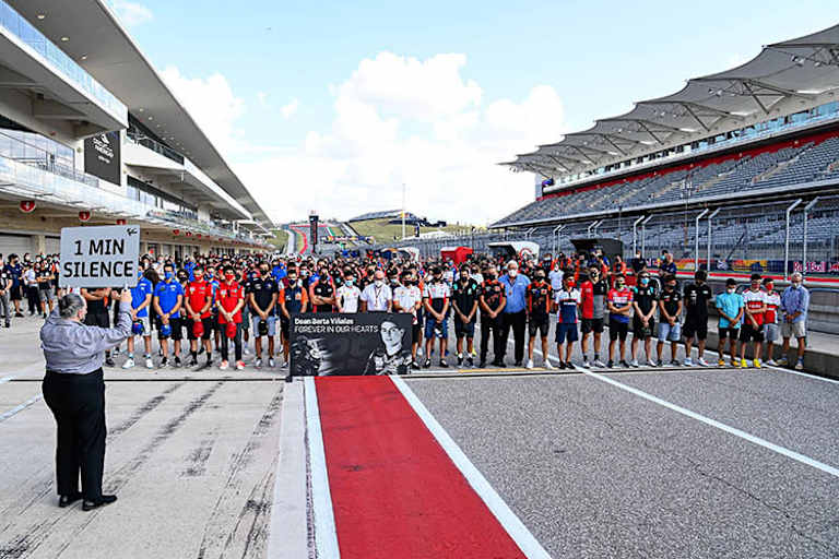 Dean Berta Viñales: Forever in our Hearts, steht auf dem Schild