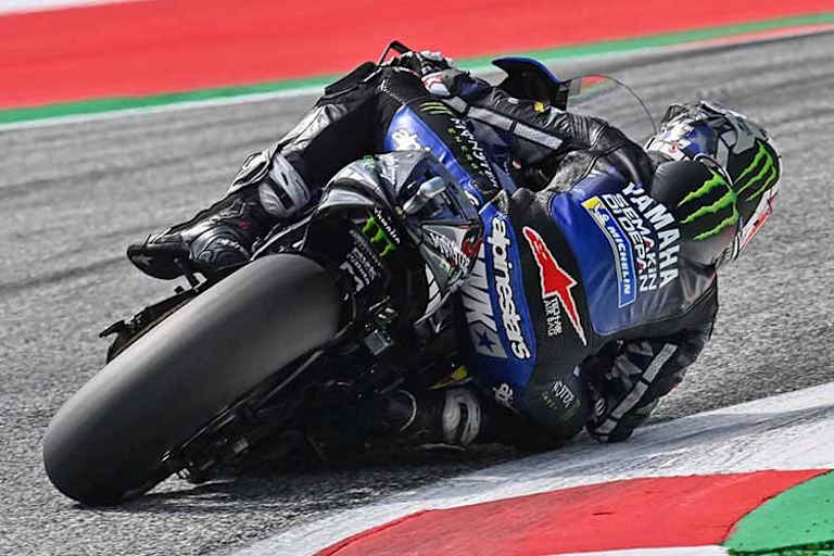 Bild mit Vergangenheitswert: Maverick Viñales auf der Yamaha