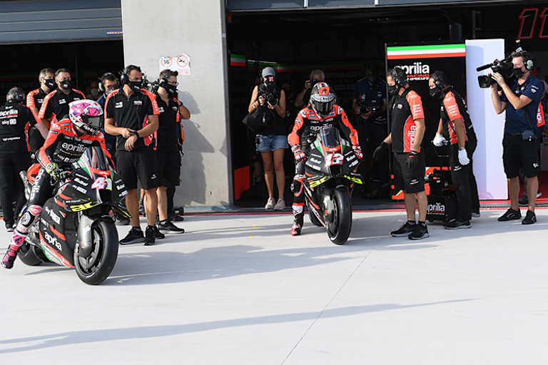 Aragón: Aprilia rückte erstmals mit Aleix Espargaró und Maverick Viñales aus