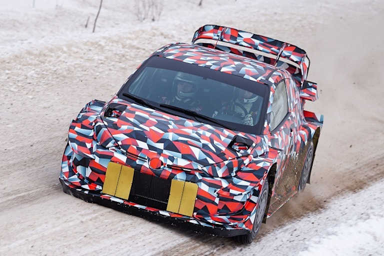 Der Toyota GR WRC 2021 beim Test im Februar