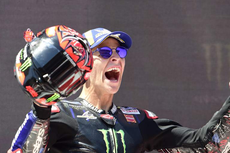 Fabio Quartararo stand 2022 in neun Rennen fünfmal auf dem Siegerpodest