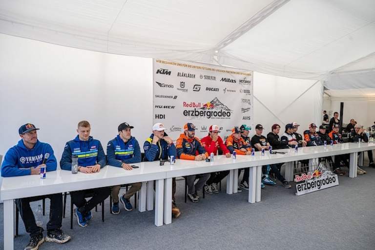 Die Top-Fahrer bei der Erzbergrodeo-Pressekonferenz