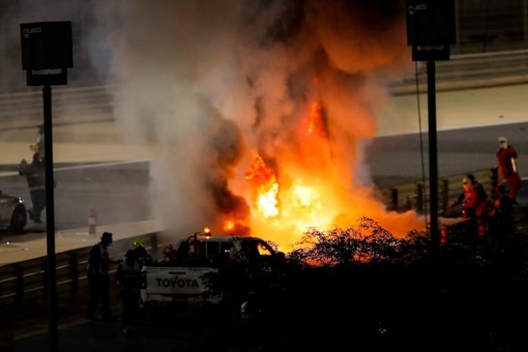 Der schreckliche Unfall von Grosjean in Bahrain