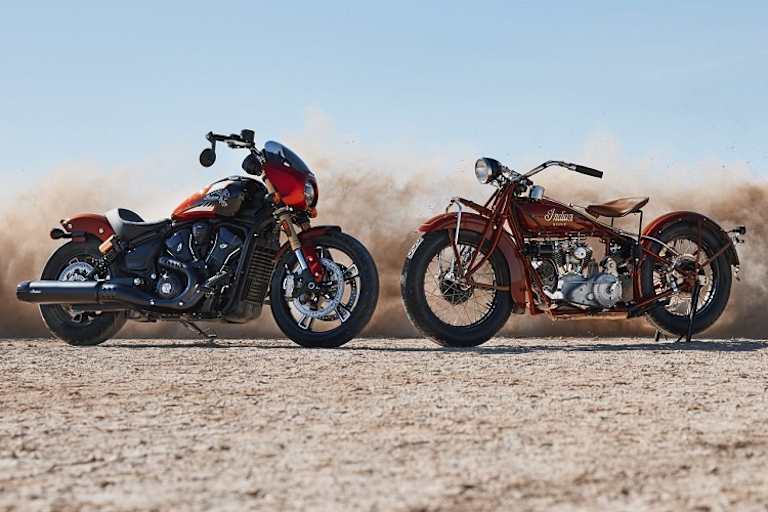 Traditionsmarke: Indian Scout von 2025 und von 1921
