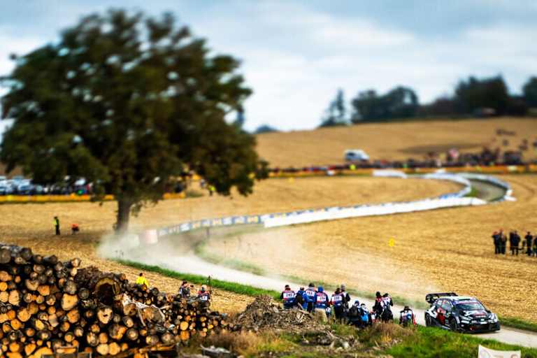 Für Titelanwärter Elfyn Evans (Toyota) lief es am ersten Tag der Mitteleuropa noch nicht rund