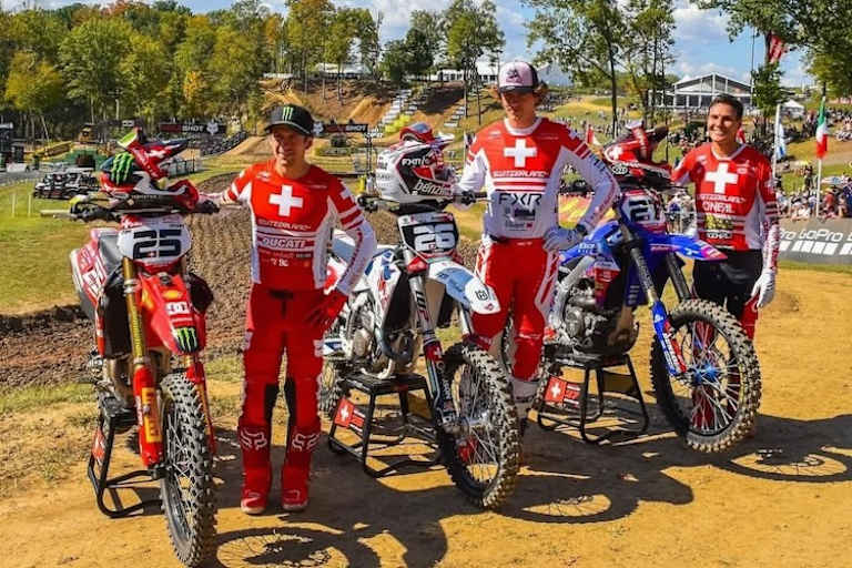 Das Schweizer Team bei den MXoN: Jeremy Seewer, Nico Greutmann und Valentin Guillod