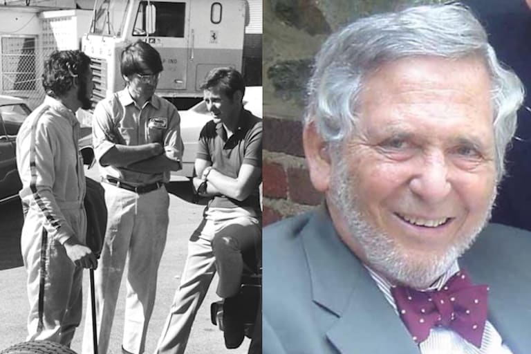 Zurück im Cockpit: Scott mit Gehstock, Partner Tom Milner Sen. und einem Techniker. Rechts: Bill Scott 2009 kurz vor seinem Tod 