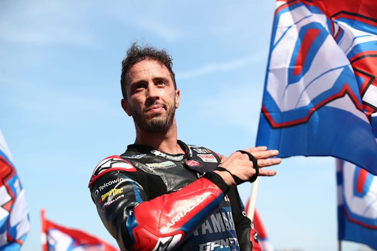 Andrea Dovizioso nach seinem letzten GP-Einsatz in Misano 2022