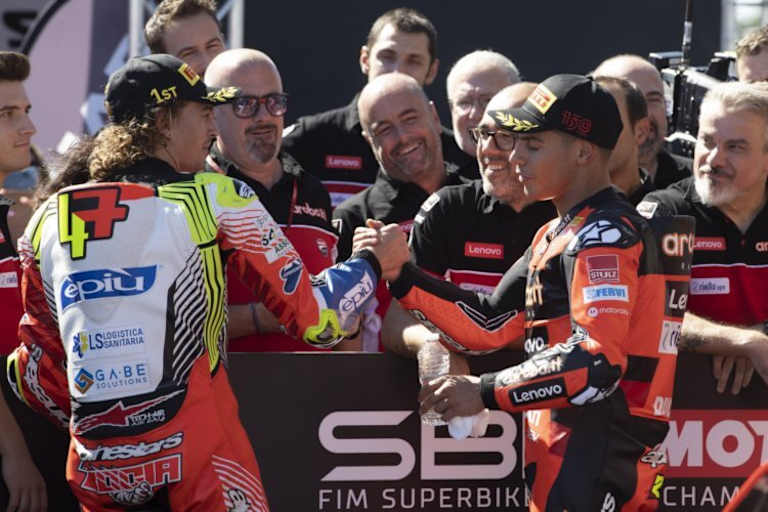 Im zweiten Lauf standen Axel Bassani und Michael Rinaldi gemeinsam auf dem Podium