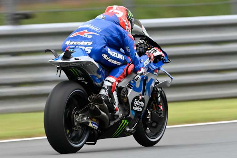 Im FP1 von Motegi testete Alex Rins die Flügel-Variante