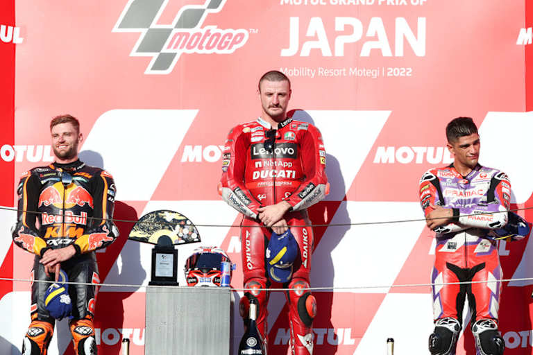Jack Miller triumphierte in Japan, Brad Binder kam auf Platz 2, Jorge Martin wurde Dritter