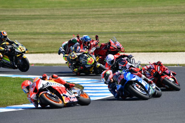 Australien-GP: So krachte Alex Márquez in Kurve 4 in Jack Miller