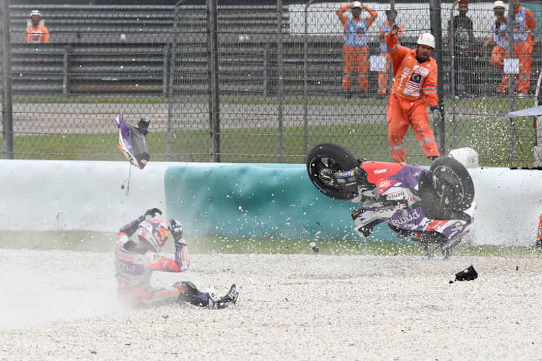 Seine Pramac-Ducati wurde übel zugerichtet