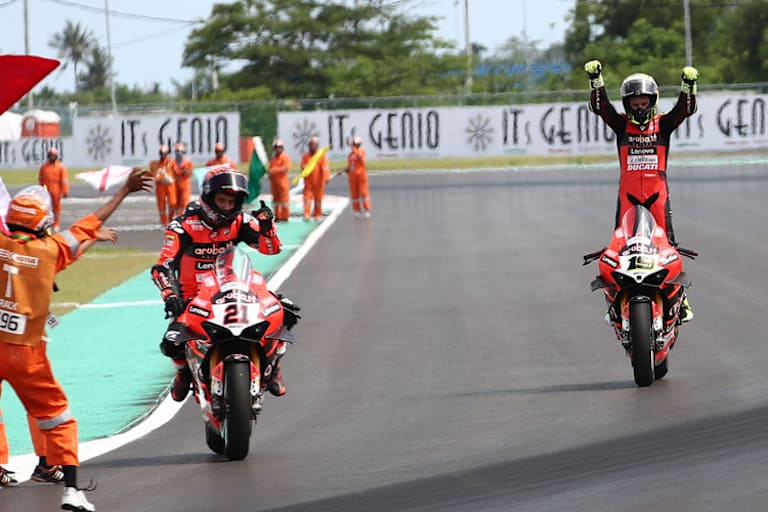 Rinaldi und Bautista in Mandalika