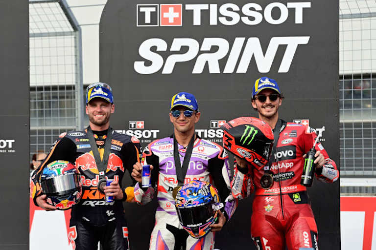 Die Top-3 des Sprints: Brad Binder, Jorge Martin und Pecco Bagnaia