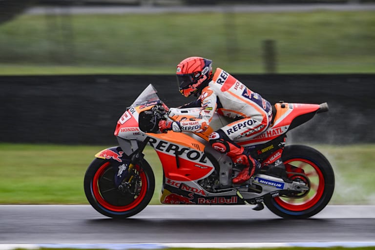 Marc Márquez im Warm-up am Sonntag