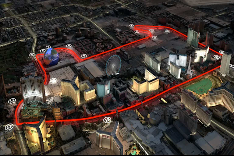 Das Pistenlayout in Las Vegas