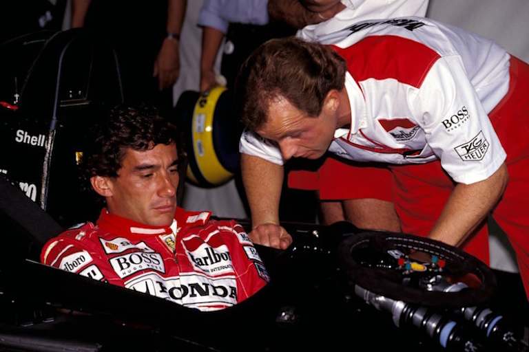 Ayrton Senna und Jo Leberer