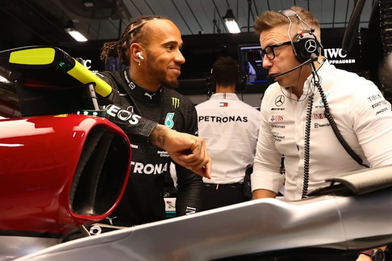 Lewis Hamilton und Pete «Bono» Bonnington