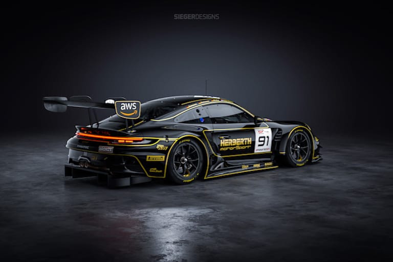 Herberth Motorsport geht mit einem Porsche 911 GT3 R im Retrodesign an den Start