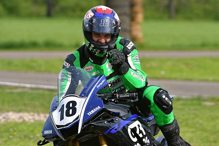 Berechtigte Freude beim Schweizer Lukas Maurer, nachdem er sich in Hengelo das Punktemaximum geholt hatte