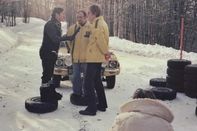 Noell-Interview auf Reifen mit Berger-Röhrl 1974 bei der Monte