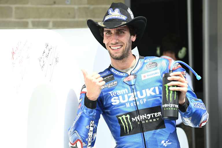 In Austin ist Alex Rins regelmäßig im Parc Fermé 