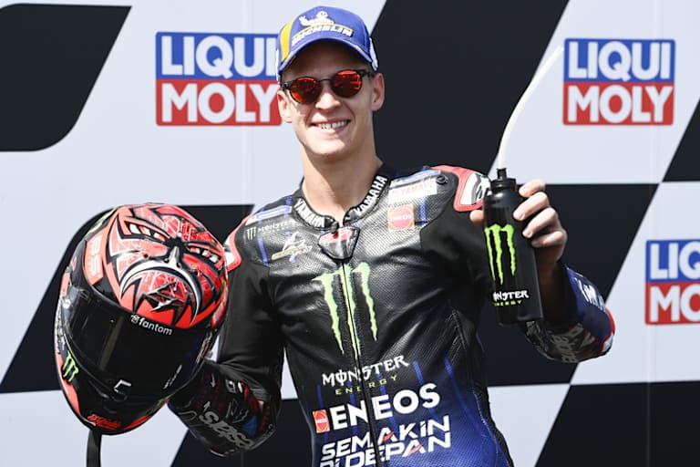 Der strahlende Sieger: Erstmals gewann Fabio auf einem Kurs gegen den Uhrzeigersinn