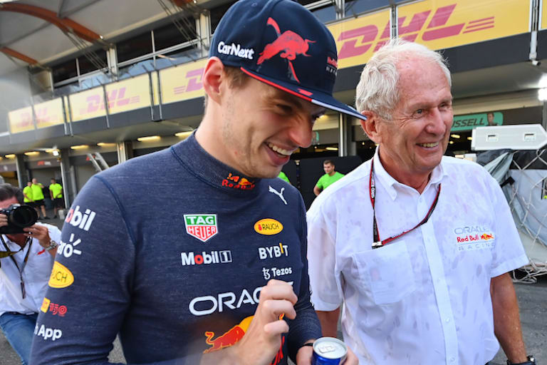 Max Verstappen und Dr. Helmut Marko