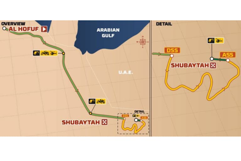 Die Streckenführung am Mittwoch
