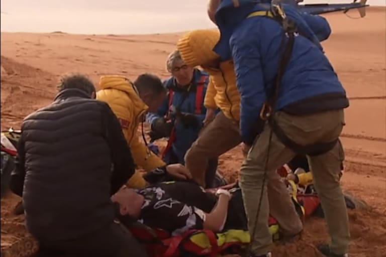 Die Erstversorgung erfolgte noch an der Unfallstelle