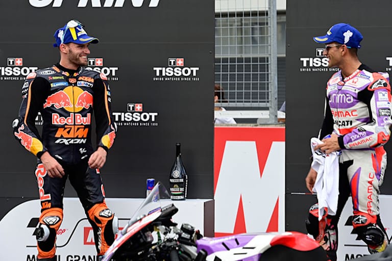 Die zwei Schnellsten im Sprint: Brad Binder (2.) und Sieger Jorge Martin