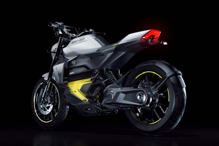 Can-Am Pulse: Antrieb gekapselt in die Einarmschwinge integriert - per Kette oder Zahnriemen? 