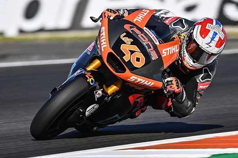 Arón Canet schaffte auch in Valencia den heiss ersehnten ersten Moto2-GP-Sieg nicht