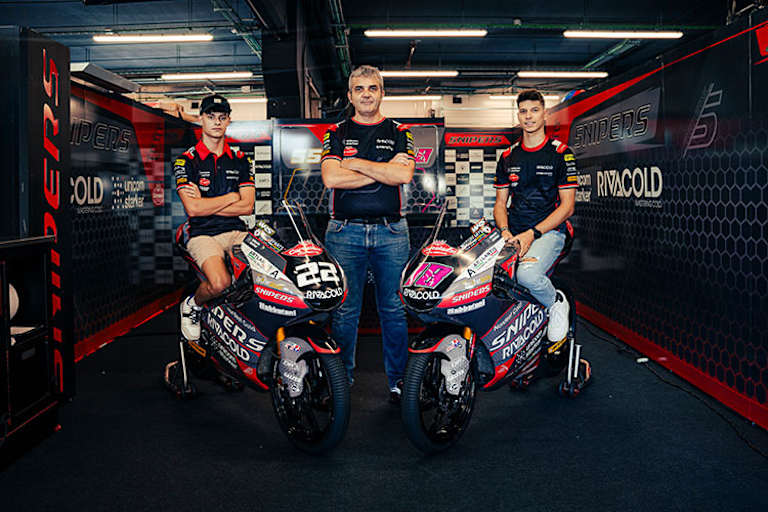 Das Snipers Honda-Team 2024: Almansa, Cecchini und Bertelle