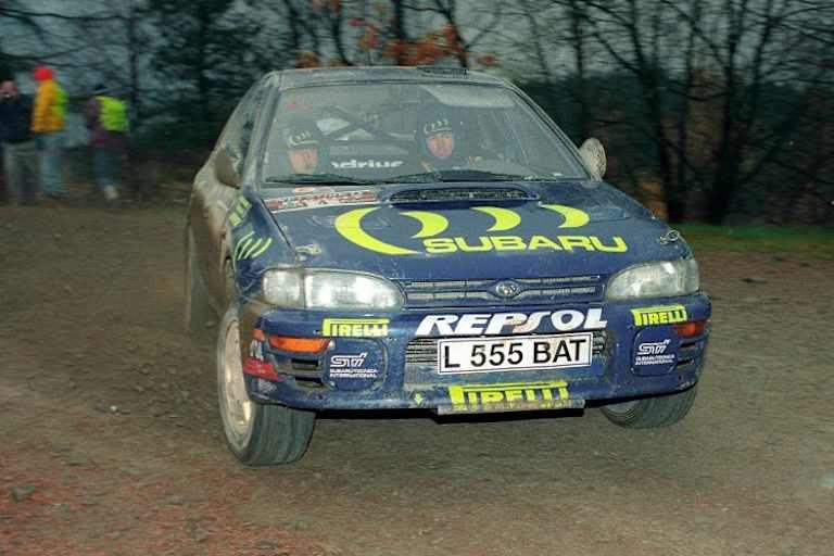 Colin McRae und sein Subrau Impreza 555