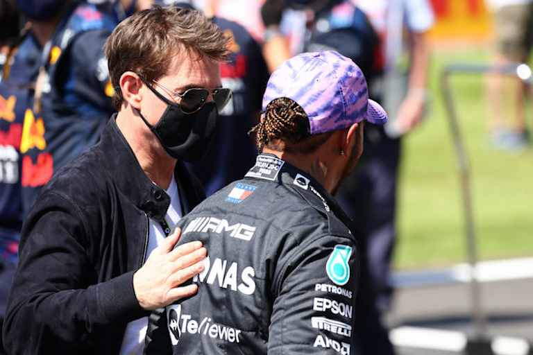 Tom Cruise mit Lewis Hamilton