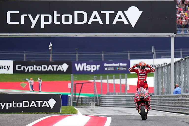 Österreich-GP 2022: Bagnaia siegte, CryptoDATA hatte die Namensrechte