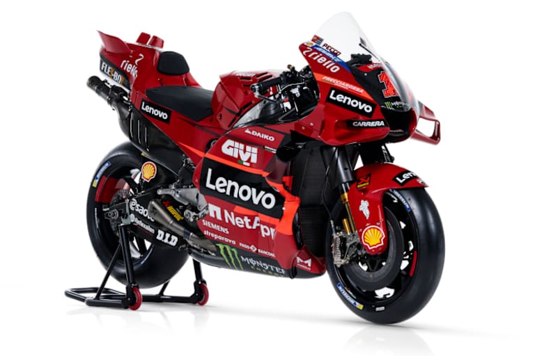 Die Ducati Desmosedici GP23 von Bagnaia