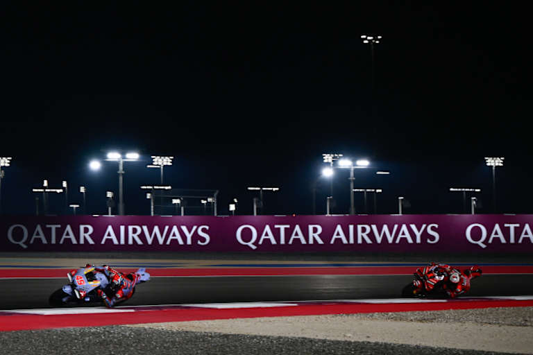 Im Flutlicht von Lusail gewann Di Giannantonio vor WM-Leader Pecco Bagnaia