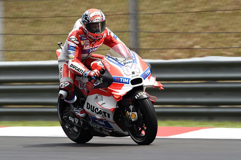 Andrea Dovizioso auf der Werks-Ducati beim Sepang-GP 2016: So sahen die ersten Winglets aus