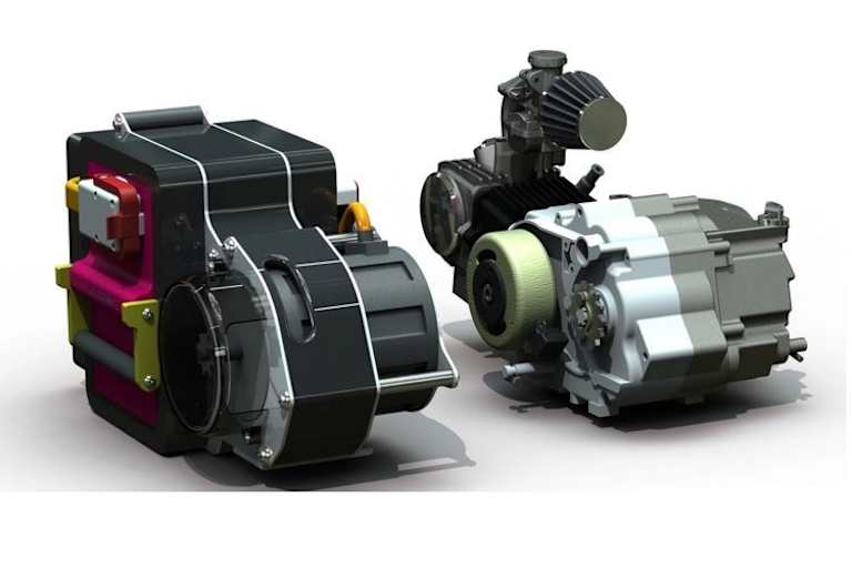 Dank ähnlicher Abmessungen kann die elektrische Antriebseinheit einfach eingebaut werden