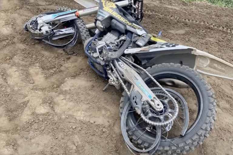 Beide Räder wurden komplett zerstört