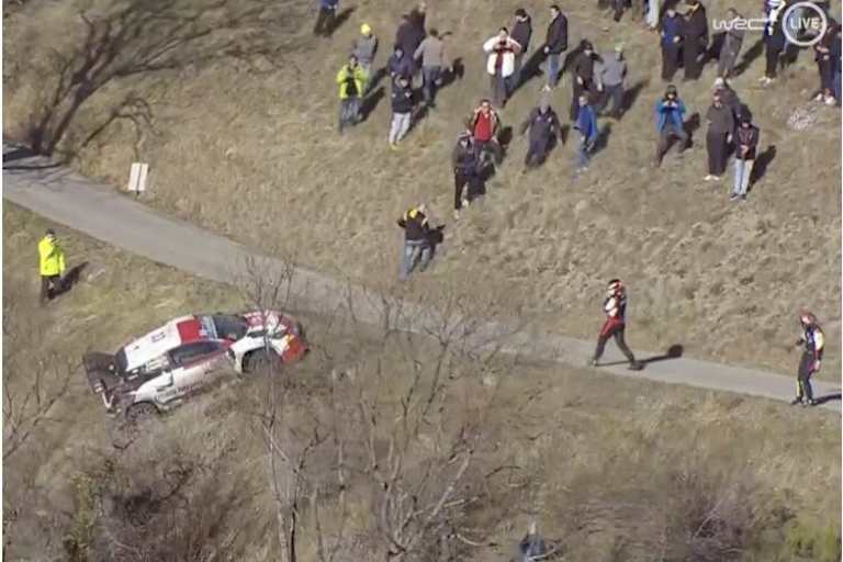 Elfyn Evans am Abgrund bei der Rallye Monte Carlo