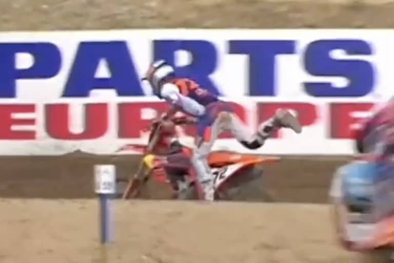 Liam Everts stürzte im zweiten Lauf in Führung liegend