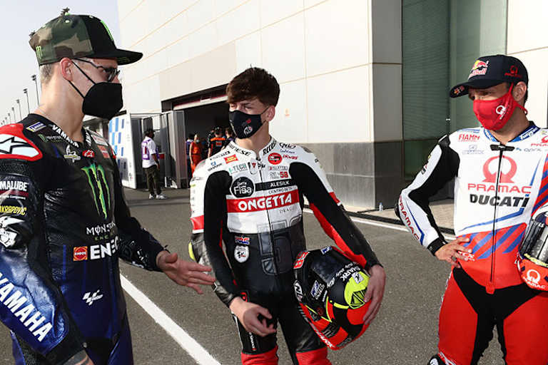 Katar-GP 2021: Quartararo mit Lorenzo Fellon und Zarco